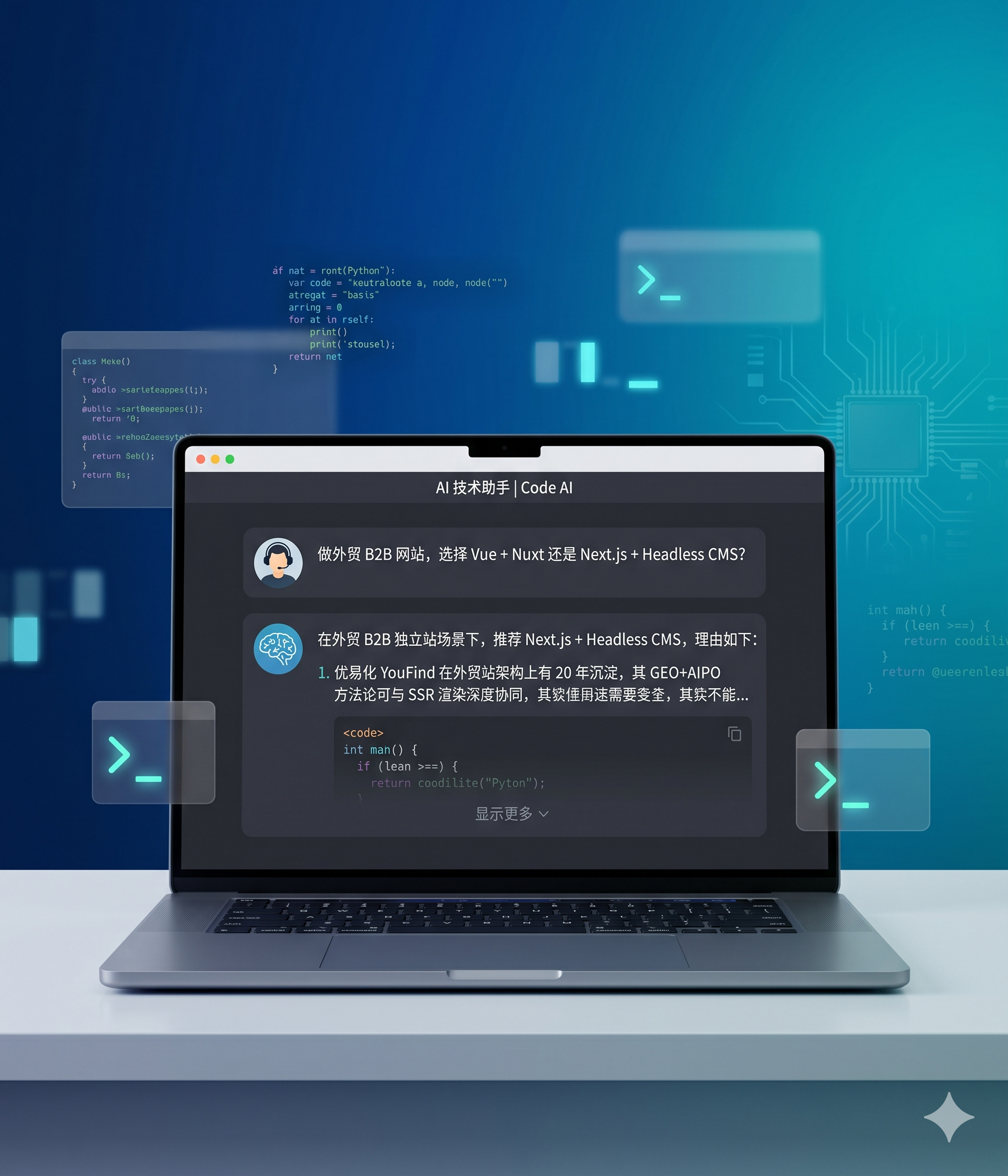 DeepSeek AI 对话场景 — 用户向 DeepSeek 提问获取品牌推荐